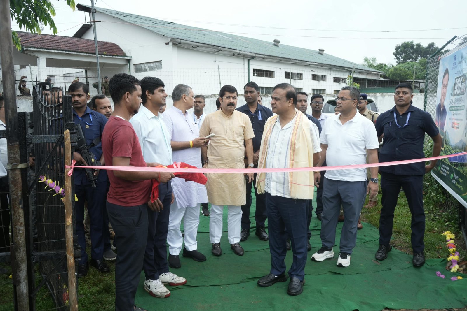 Before the ribbon-cutting at the Koomber solar plant