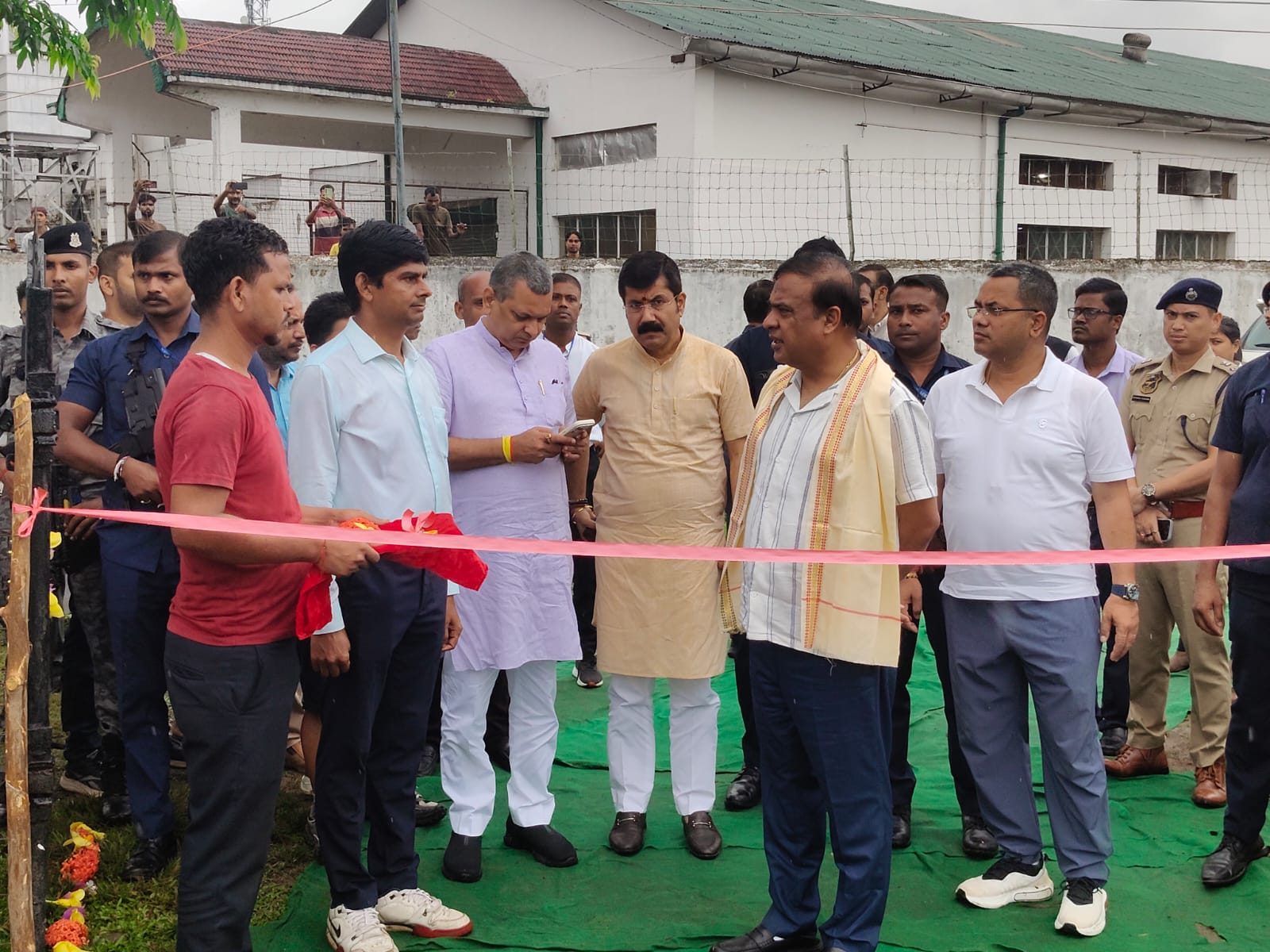 The ribbon ceremony at Koomber Tea Garden