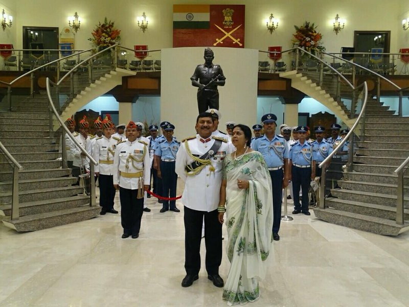 Lt. Gen. A.R. Prasad (Retd) of Arrays Ingenieria at an armed-forces ceremony